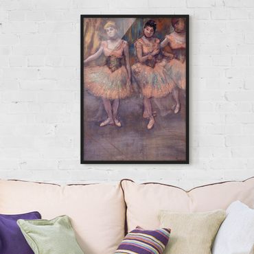 Framed poster - Edgar Degas - Three Dancers before Exercise