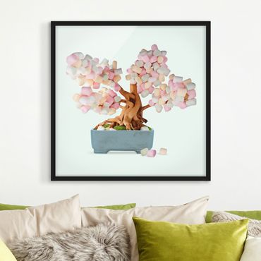 Framed poster - Bonsai With Marshmallows