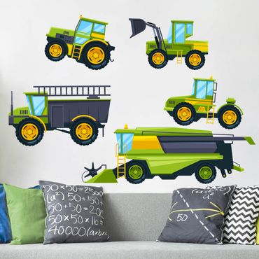 Wall sticker - Harvester, tractor and co