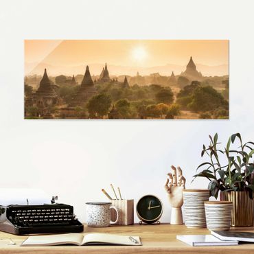 Glass print - Sun Setting Over Bagan