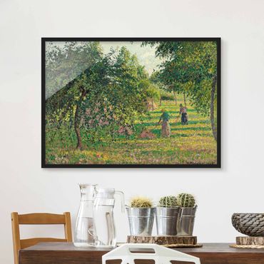 Framed poster - Camille Pissarro - Apple Trees And Tedders, Eragny
