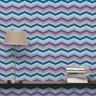 Wallpaper - Herringbone Pattern Purple