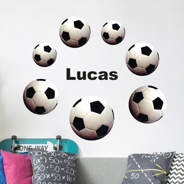 Wall sticker - Soccer balls set