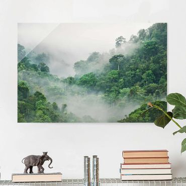 Glass print - Jungle In The Fog