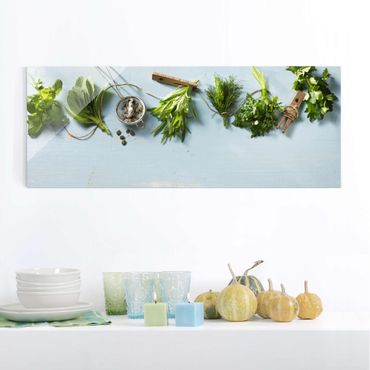 Glass print - Bundled Herbs