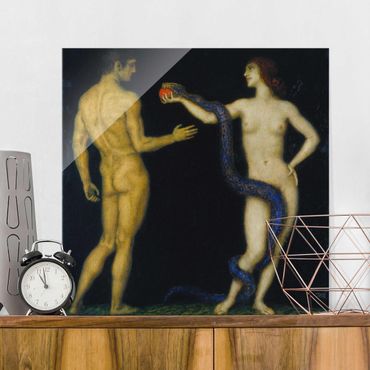Glass print - Franz von Stuck - Adam and Eve
