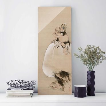 Glass print - Katsushika Hokusai - Hotei