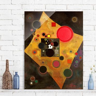 Glass print - Wassily Kandinsky - Accent in Pink