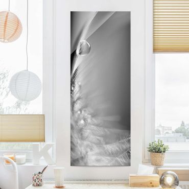 Glass print - Story of a Waterdrop Black White