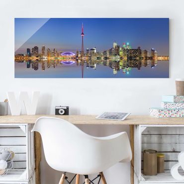 Glass print - Toronto City Skyline Before Lake Ontario