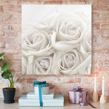 Glass print - Wedding Roses