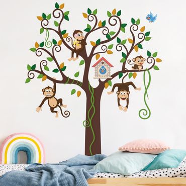 Wall sticker - No.yk27 monkey tree