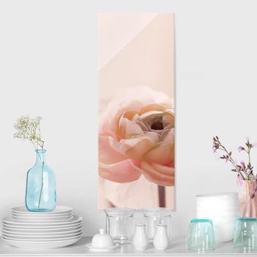 Glass print - Focus On Light Pink Flower