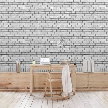 Wallpaper - Brick Wall White