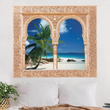 Wall sticker - Decorated window dream beach