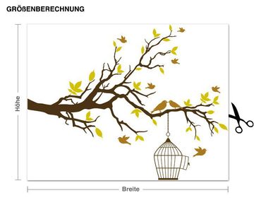 Wall sticker - Branch With Birds