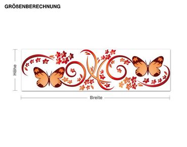 Wall sticker - Butterfly With Deco Swirls