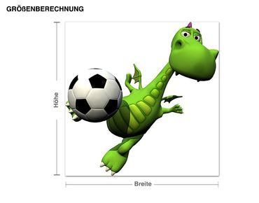 Wall sticker - Football Dino 2