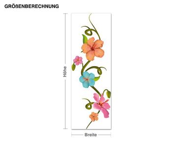 Wall sticker - Hibiscus Tendril