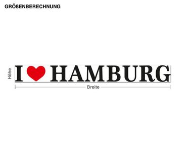 Wall sticker - I Love Hamburg