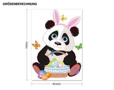 Wall sticker - Panda Bear With Bunny Ears