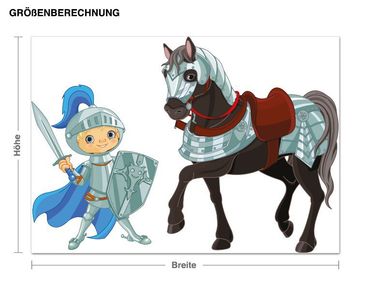 Wall sticker - Knight with his Horse