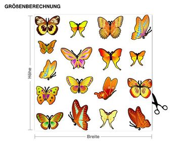 Wall sticker - Butterfly Set Orange