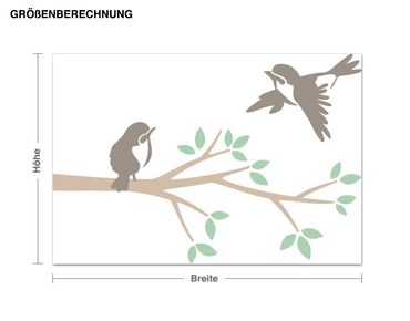 Wall sticker - Twig With Birds