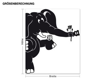 Wall sticker - Elephant with mouse