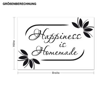 Wall sticker - Floral Happiness is Homemade