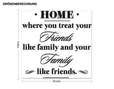 Wall sticker - Home, Friends and Family