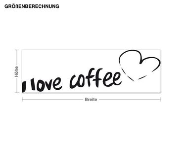 Wall sticker - I love coffee with Heart