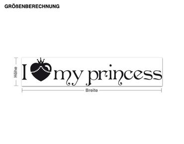 Wall sticker - I Love my Princess