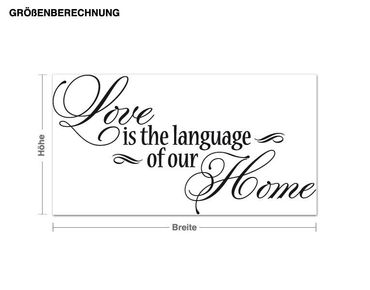 Wall sticker - Love is the Language