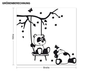 Wall sticker - Panda Friends and Branch