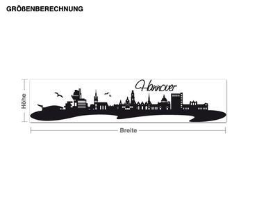 Wall sticker - Hannover Skyline with Lettering
