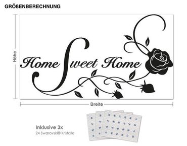 Wall sticker - Sweet Home incl. 3x 15 Swarovski® Crystals