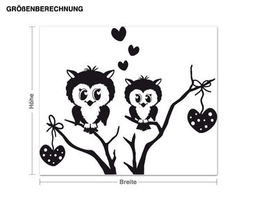 Wall sticker - Owls in love