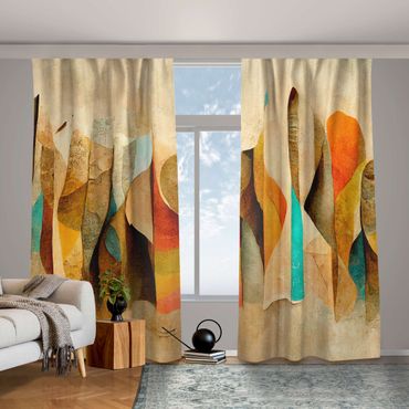 Curtain - Warm Stripes Of Colour