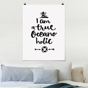 Poster quote - I Am A True Oceanoholic