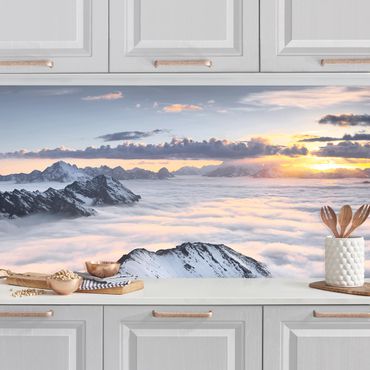 Kitchen wall cladding - View Of Clouds And Mountains