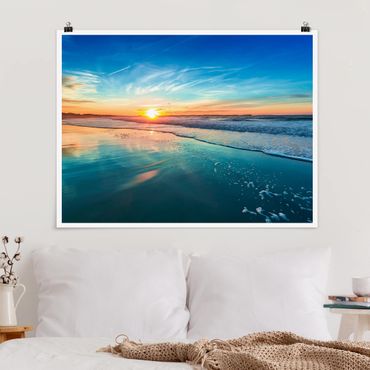 Poster - Romantic Sunset By The Sea