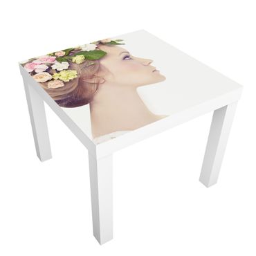 Adhesive film for furniture IKEA - Lack side table - Princess Rose Red