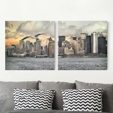 Print on canvas 2 parts - New York, New York!