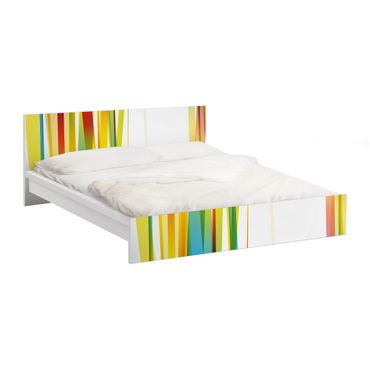 Adhesive film for furniture IKEA - Malm bed 180x200cm - Rainbow Stripes