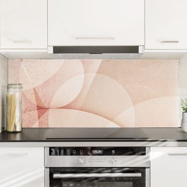 Splashback - Abstract Graphics In Peach-Colour - Panorama 5:2