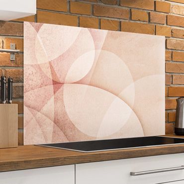 Splashback - Abstract Graphics In Peach-Colour - Landscape format 3:2