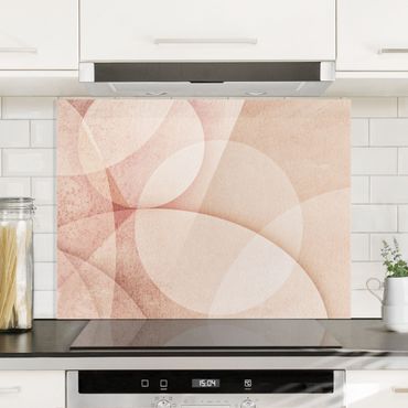 Splashback - Abstract Graphics In Peach-Colour - Landscape format 4:3
