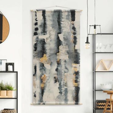 Tapestry - Abstract Watercolour With Gold