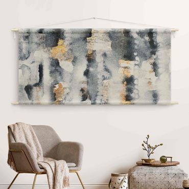 Tapestry - Abstract Watercolour With Gold